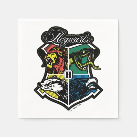 Serviette En Papier HARRY POTTER™ | Badge sportif HOGWARTS™ (Devant)