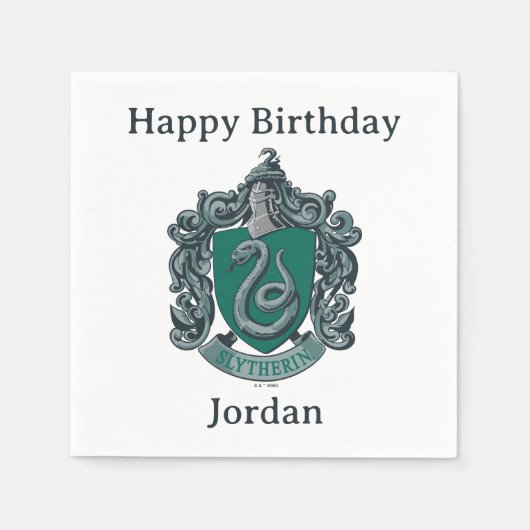 Serviette En Papier Harry Potter | Blason de Serpentard Vert (Devant)