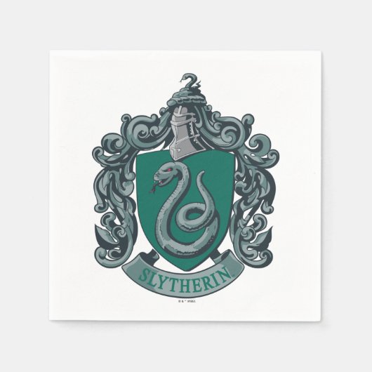 Serviette En Papier Harry Potter | Blason de Serpentard Vert (Devant)