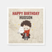 Serviette En Papier HARRY POTTER™ Caractère Arc magique Anniversaire (Devant)