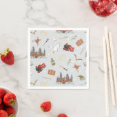 Serviette En Papier Harry Potter Cartoon Hogwarts Pattern (En situation)