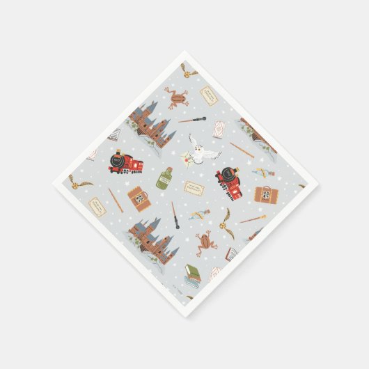 Serviette En Papier Harry Potter Cartoon Hogwarts Pattern (Coin)