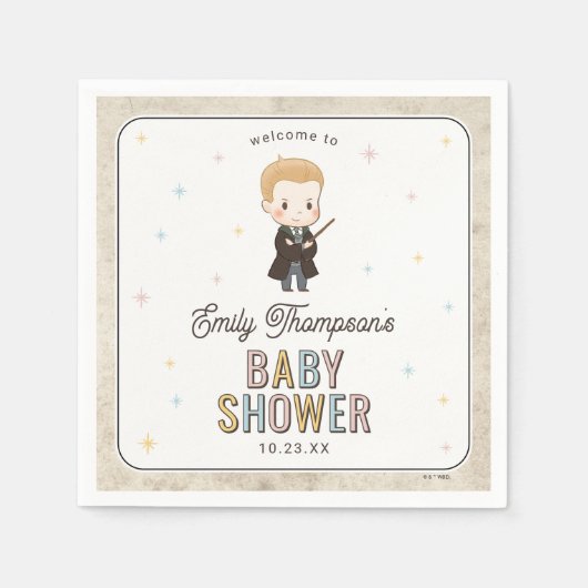 Serviette En Papier Harry Potter Chibi Draco Malfoy Wizard Baby Shower (Devant)