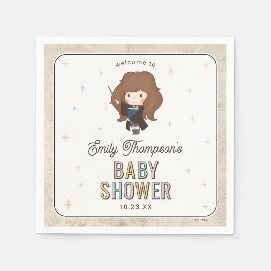 Serviette En Papier Harry Potter Chibi Hermione Wizard Baby Shower (Devant)