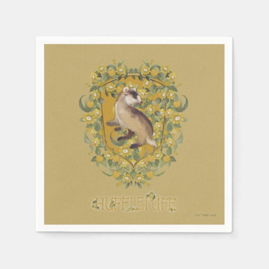 Serviette En Papier HARRY POTTER™ | Crête HUFFLEPUFF™ (Devant)