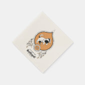 Serviette En Papier HARRY POTTER™ | Délicat croquis HUFLEPUFF™ Crest (Coin)