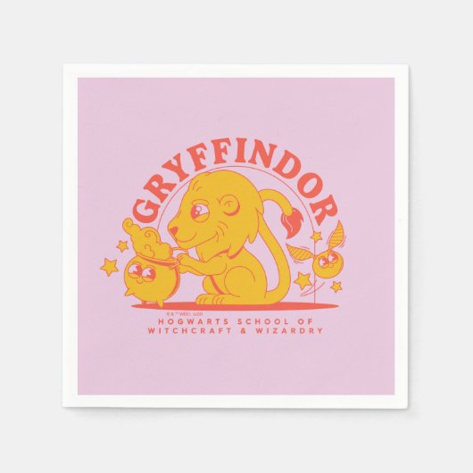 Serviette En Papier HARRY POTTER™ | École de Hogwarts GRYFFINDOR™ (Devant)