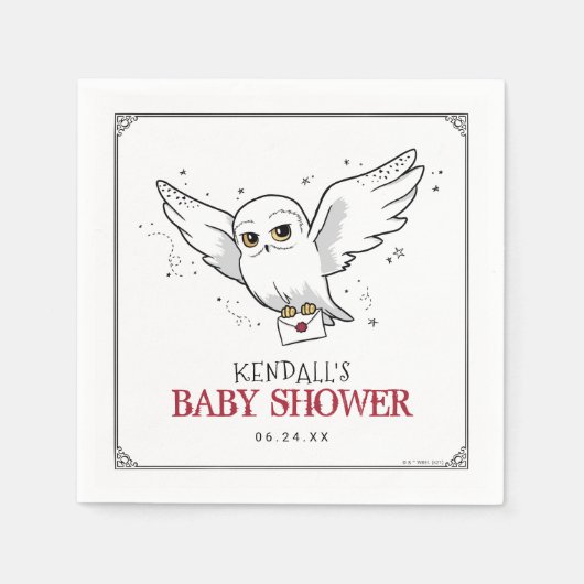 Serviette En Papier Harry Potter | Fête de naissance Hedwig (Devant)
