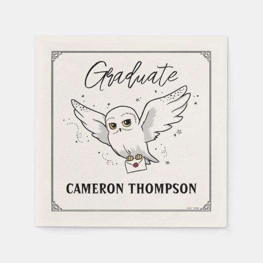 Serviette En Papier Harry Potter | Hedwig Graduation (Devant)