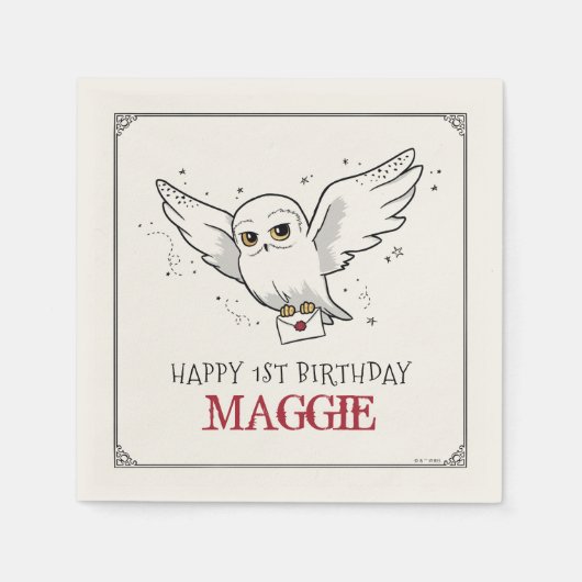 Serviette En Papier Harry Potter | Hedwig Special Delivery Birthday (Devant)