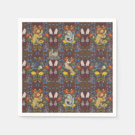 Serviette En Papier HARRY POTTER™ | Motif d'icône d'aquarelle en Bourg (Devant)