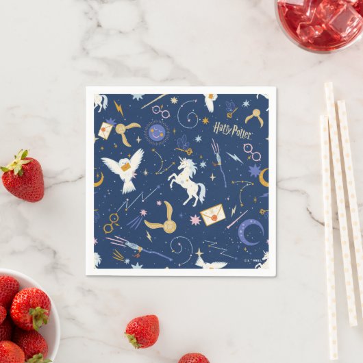 Serviette En Papier HARRY POTTER™ Motif Iconique du Solstice d'Été (En situation)