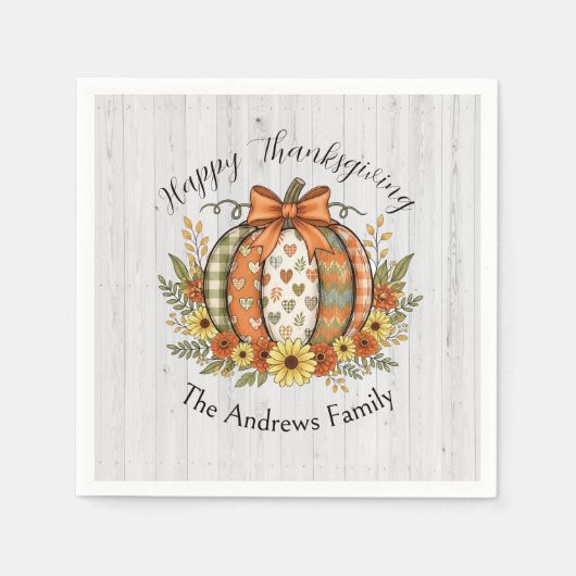 Serviette En Papier Harvest Grace Thanksgiving (Devant)