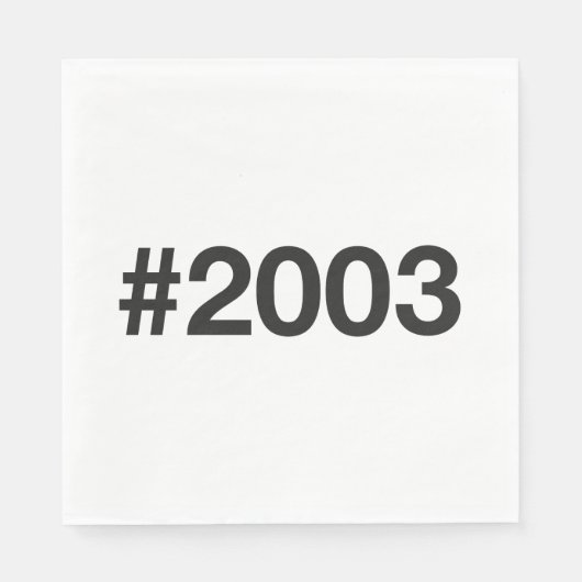 Serviette En Papier Hashtag 22 Anniversaire 2003 (Devant)