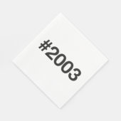 Serviette En Papier Hashtag 22 Anniversaire 2003 (Coin)