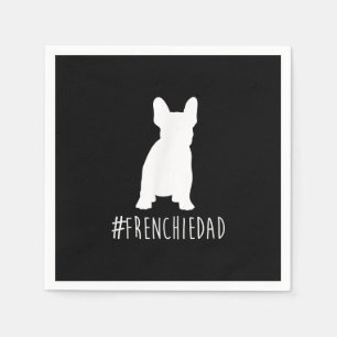 Serviette En Papier hashtag frenchie dad cadeau de papa bulldog