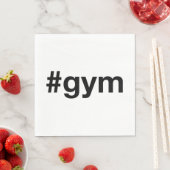 Serviette En Papier Hashtag GYM (En situation)