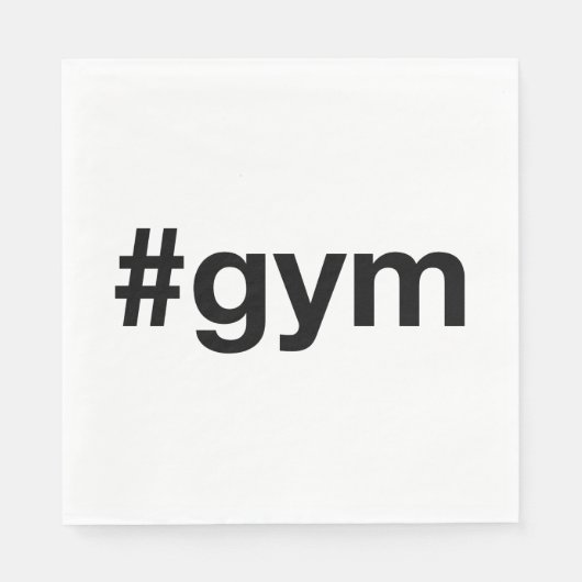 Serviette En Papier Hashtag GYM (Devant)