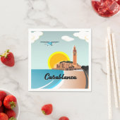 Serviette En Papier Hassan II Mosquée Casablanca Maroc (En situation)