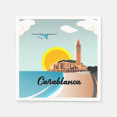 Serviette En Papier Hassan II Mosquée Casablanca Maroc (Devant)