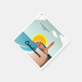 Serviette En Papier Hassan II Mosquée Casablanca Maroc (Coin)