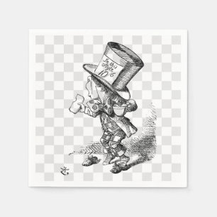 Serviette En Papier Hatter fou avec biscuit et thé