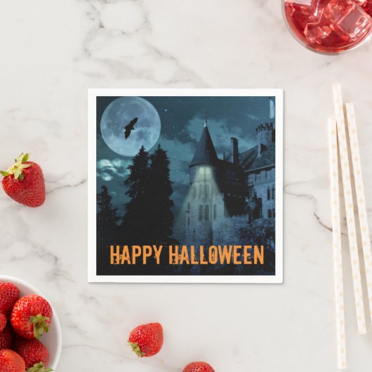 Serviette En Papier Haunted Goth Mansion Halloween (En situation)