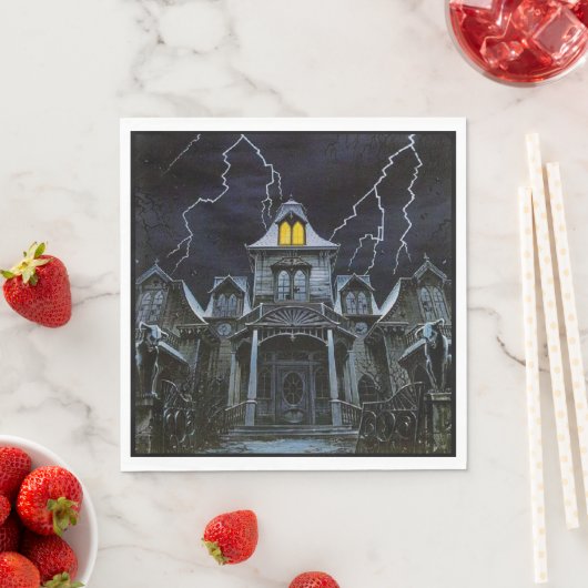 Serviette En Papier Haunted House Halloween (En situation)