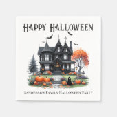 Serviette En Papier Haunted House Halloween Party (Devant)