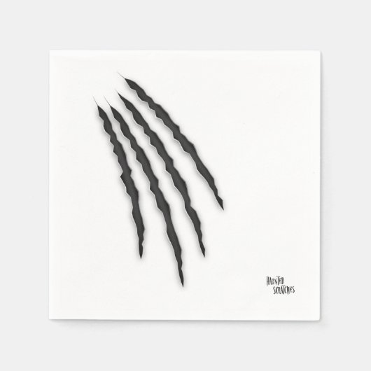 Serviette En Papier Haunted Scrachtes Halloween (Devant)