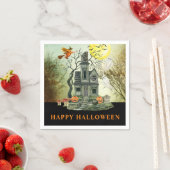 Serviette En Papier Hauny House Happy Halloween Party (En situation)