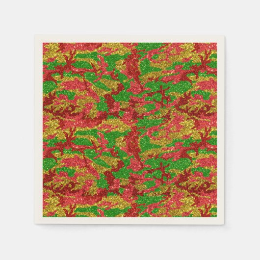 Serviette En Papier Haus De Camo Gold Motif (Devant)