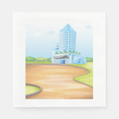 Serviette En Papier Haut Bleu Papier de construction Naples (Devant)