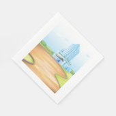 Serviette En Papier Haut Bleu Papier de construction Naples (Coin)