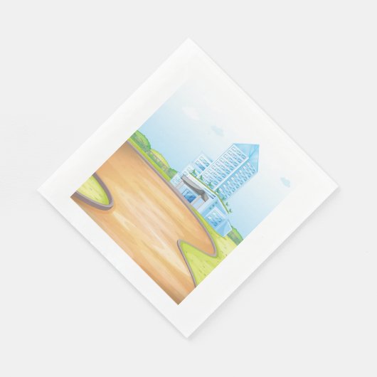 Serviette En Papier Haut Bleu Papier de construction Naples (Coin)