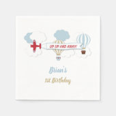 Serviette En Papier Haut et loin Anniversaire serviettes (Devant)