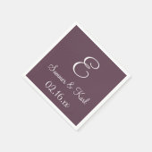 Serviette En Papier Haut Monogramme Monochrome (Coin)