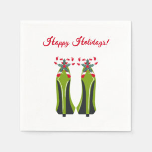 Serviette En Papier Haut talons verts avec Sucres de canne