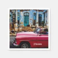 Havana Cuba Voiture rouge Vintage