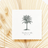 Serviette En Papier Havana Palm Mariage