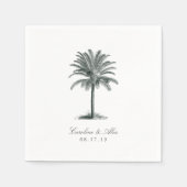 Serviette En Papier Havana Palm Mariage (Devant)