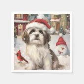 Serviette En Papier Havanais Winter Wonderland Noël Joie (Devant)