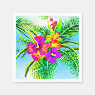 Serviette En Papier Hawaï Tropical Motif sans couture