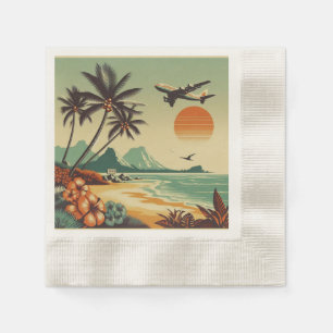 Serviette En Papier Hawaï vintage/tropical
