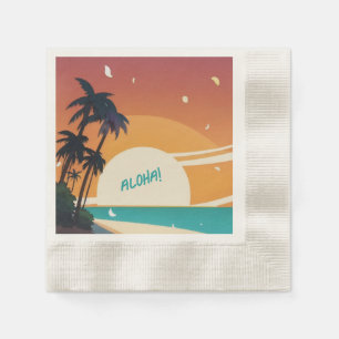 Serviette En Papier Hawaïen/Aloha/Tropical/plage