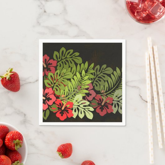 Serviette En Papier Hawaii Aloha Flower Art Print (En situation)
