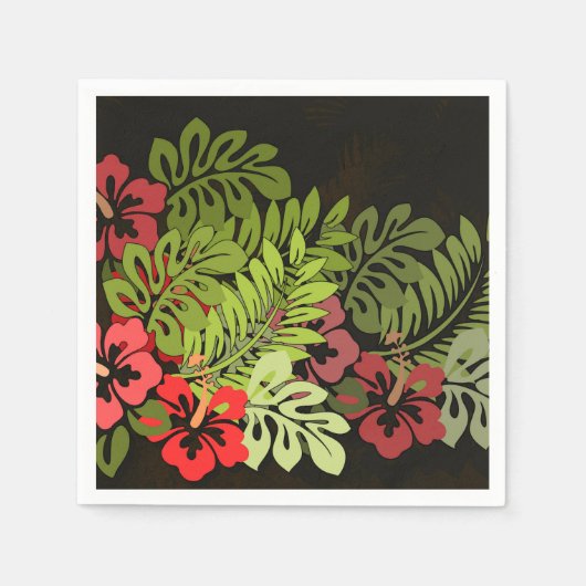 Serviette En Papier Hawaii Aloha Flower Art Print (Devant)