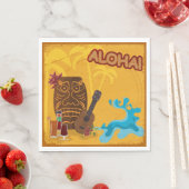 Serviette En Papier Hawaii Aloha Tiki Bar Retro Luau Party (En situation)