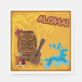 Serviette En Papier Hawaii Aloha Tiki Bar Retro Luau Party (Devant)