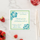 Serviette En Papier Hawaii Beach Flowers Mariage personnalisé serviett (En situation)